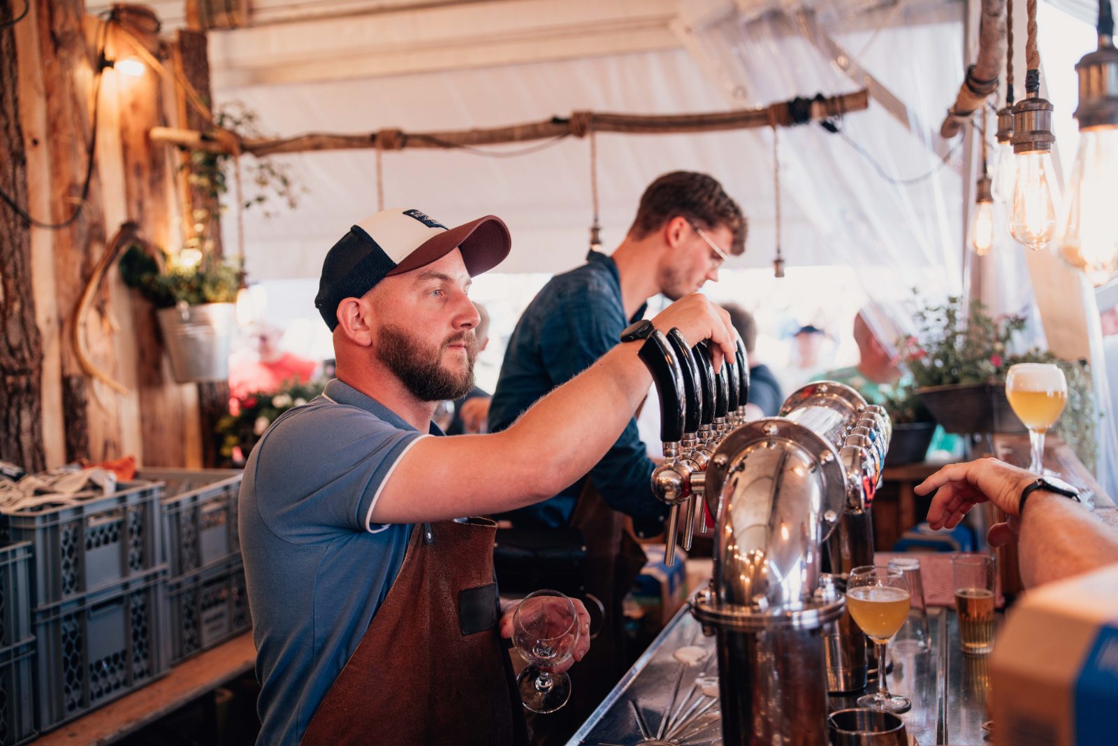 L’équipe du bar mobile à la foire agricole de Libramont