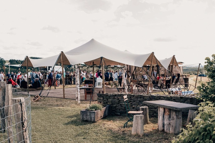Tente champêtre, réception, berbère, plancher premium
